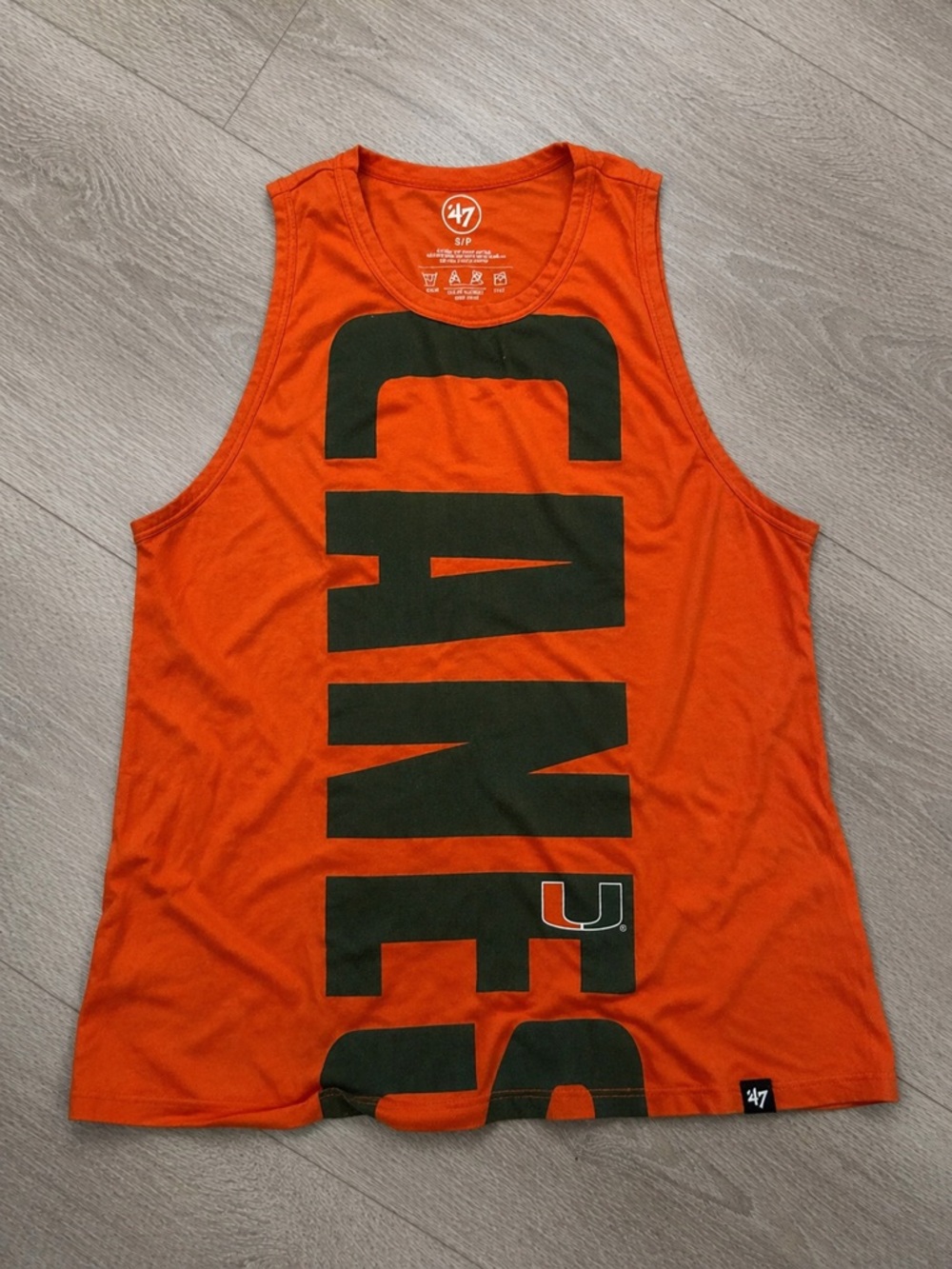 University of Miami Orange Miami Canes Athletic Tank Top hurricanes